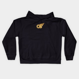 Mie Prefecture Symbol in Gold Faux Kids Hoodie